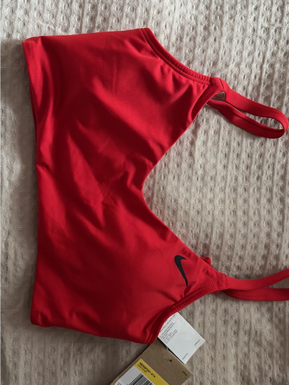 Nike Red Women's Sport Bikini Top with Signature Swoosh